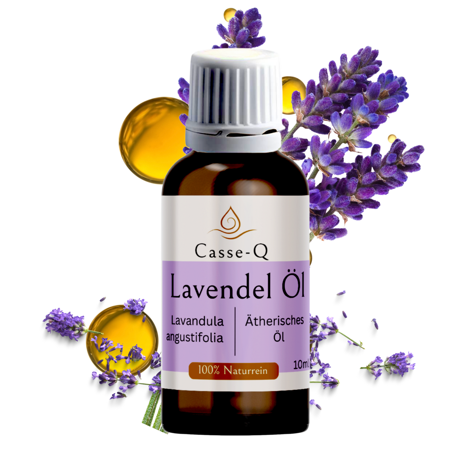 Blütenöle von Casse-Q – Lavendel, Ylang-Ylang, Kamille, Rose