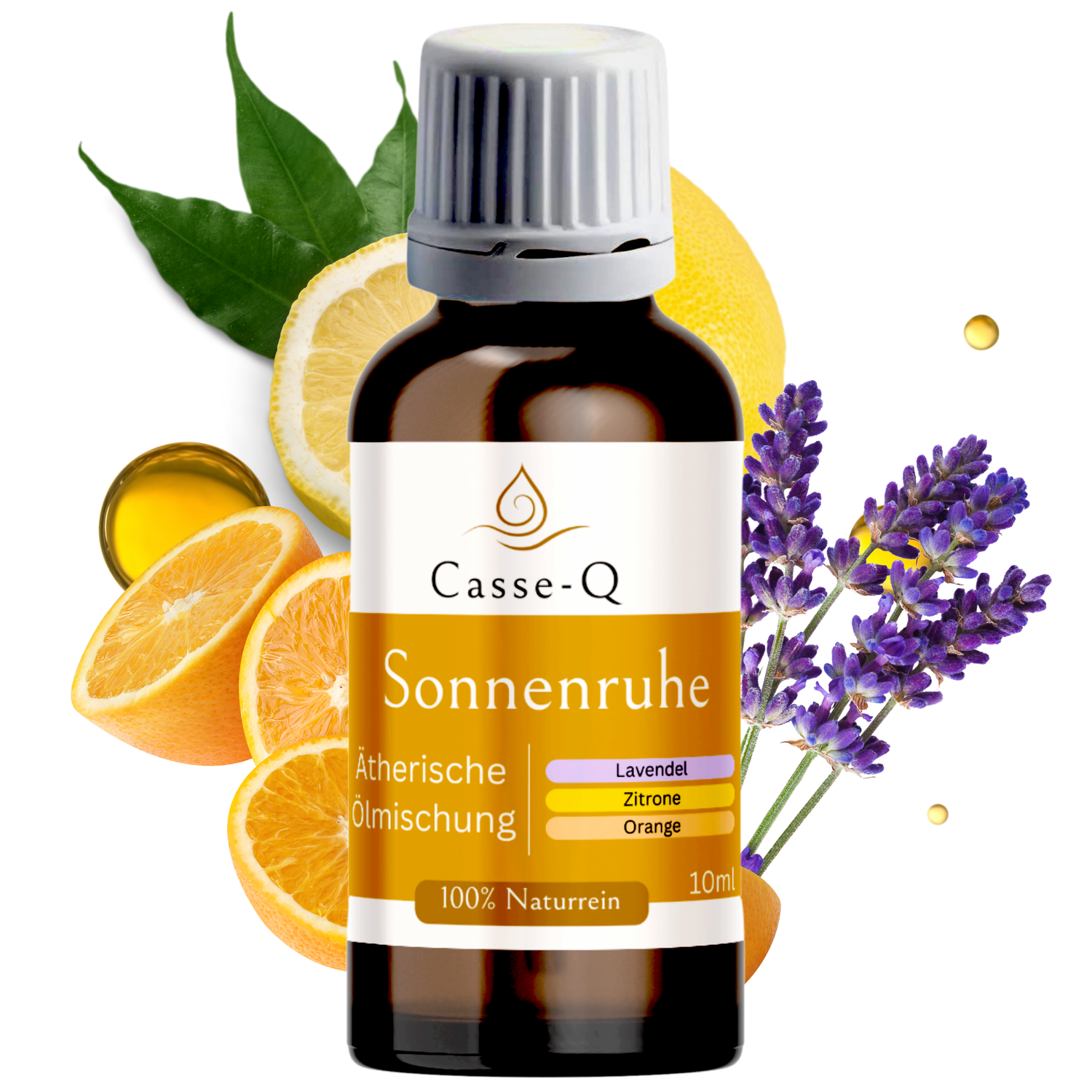 Ätherische Ölmischung  Sonnenruhe Lavendel Zitrone Orange, 100 Prozent Naturrein