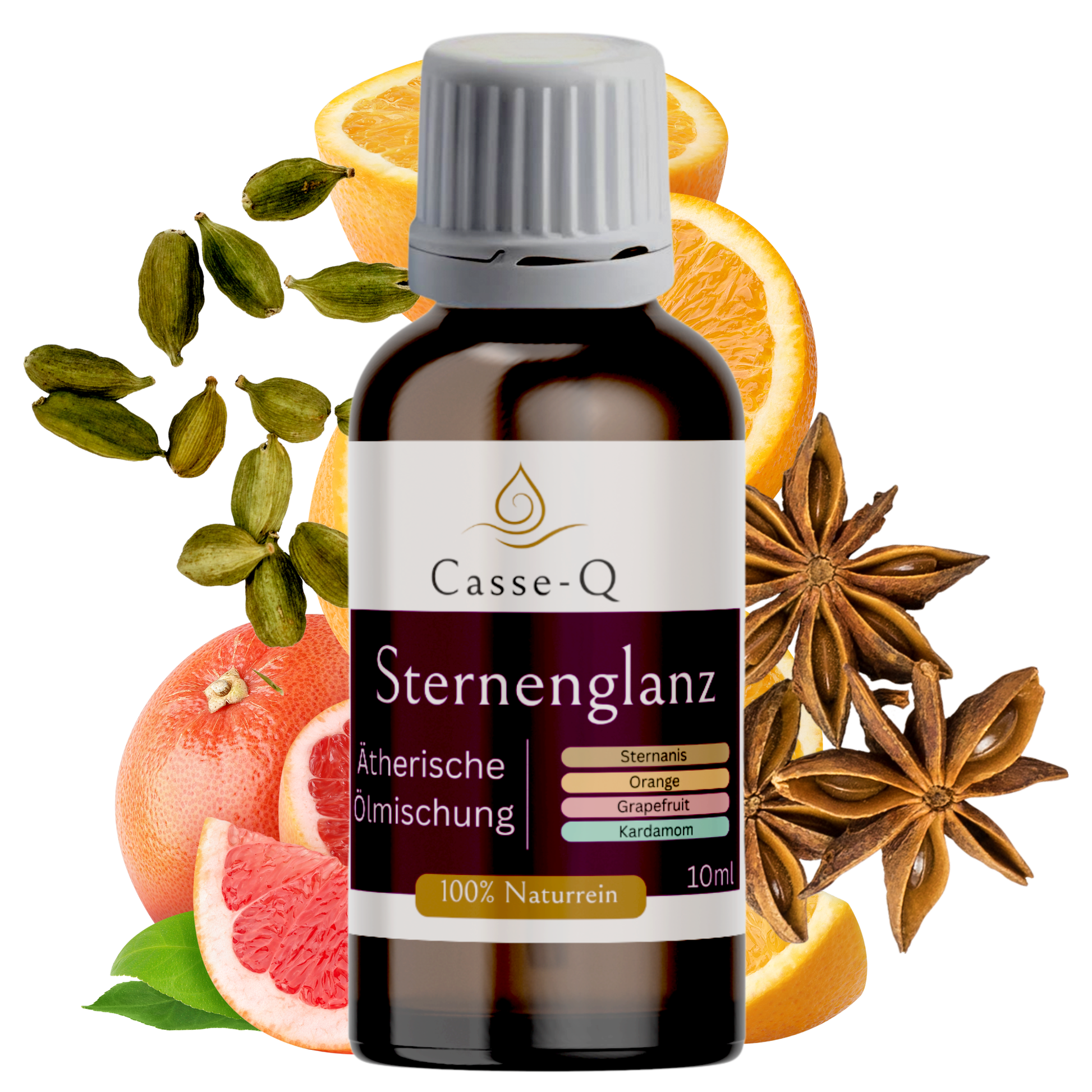 Ätherische Ölmischung Sternenglanz Sternanis Orange Grapefruit Kardamom, 100 Prozent Naturrein