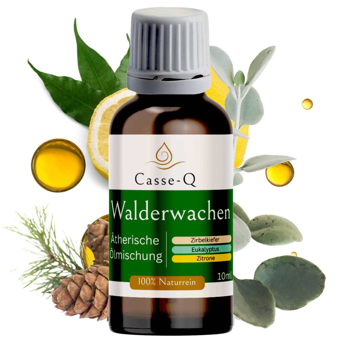Ätherische Ölmischung Walderwachen Zirbelkiefer Eukalyptus Zitrone, 100 Prozent Naturrein