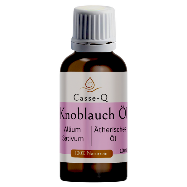 Knoblauchöl von Casse-Q – 100 % naturrein, ätherisches Öl, 10 ml Flasche