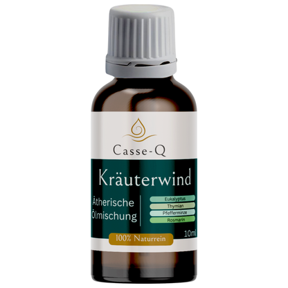 Ätherische Ölmischung Kräuterwind Eukalyptus Thymian Pfefferminze Rosmarin, 100 Prozent Naturrein