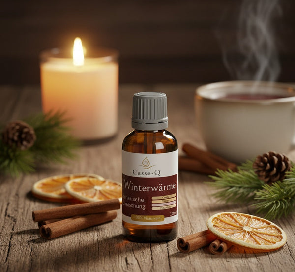 Winterwärme ätherische Ölmischung von Casse-Q mit Cassia, Nelke, Orange und Zirbelkiefer