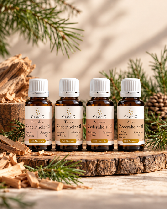 Cedarwood Set: 4 Cedarwood Oils – Himalaya, Texas, Virginia & Atlas