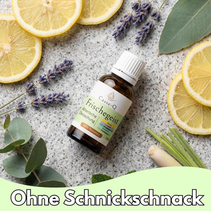 Freshness spirit: lavender, peppermint, eucalyptus, lemon, lemongrass