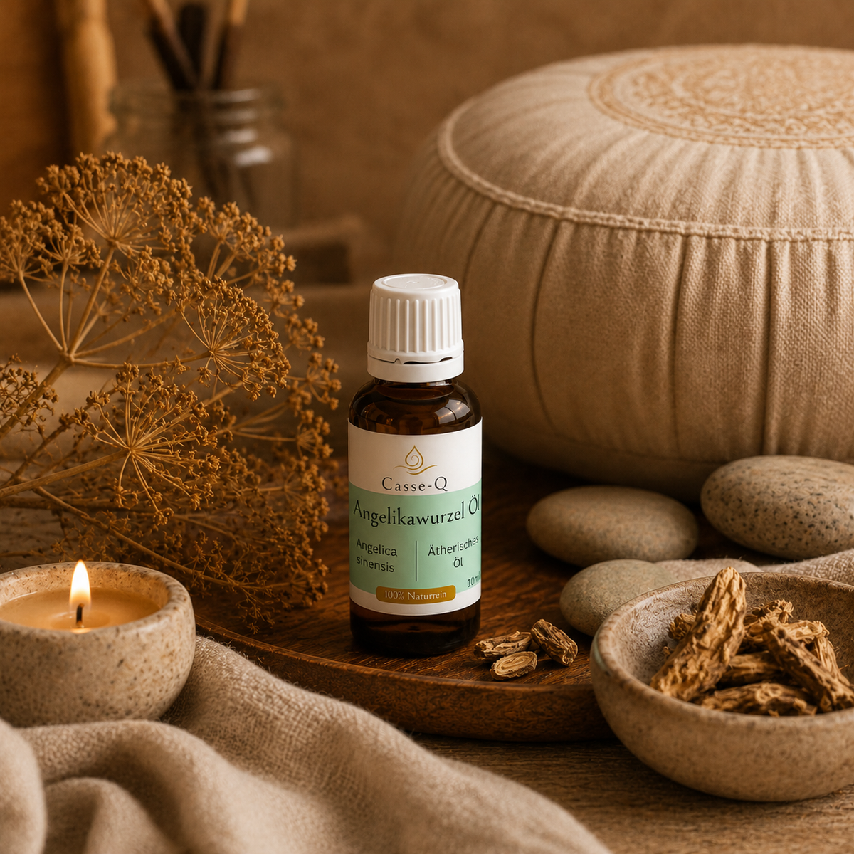 Angelikawurzelöl von Casse-Q – stimmungsvolle Wellness-Anwendung