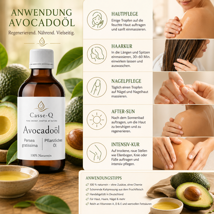 Avocadoöl von Casse-Q – Produktanwendung