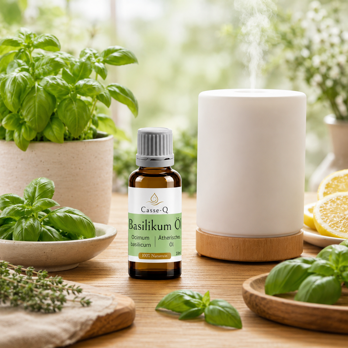 Basilikumöl von Casse-Q – Anwendung im Aroma-Diffuser