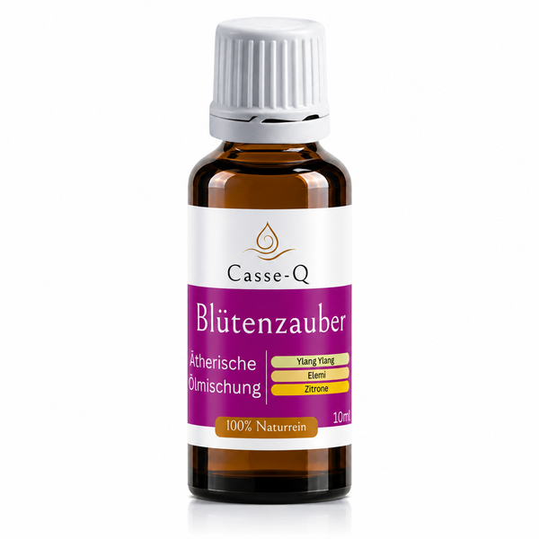 Blütenzauber Ölmischung von Casse-Q – 10-ml-Produktflasche