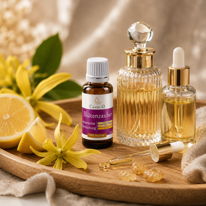 Blütenzauber Ölmischung von Casse-Q – stimmungsvolle Wellness-Anwendung