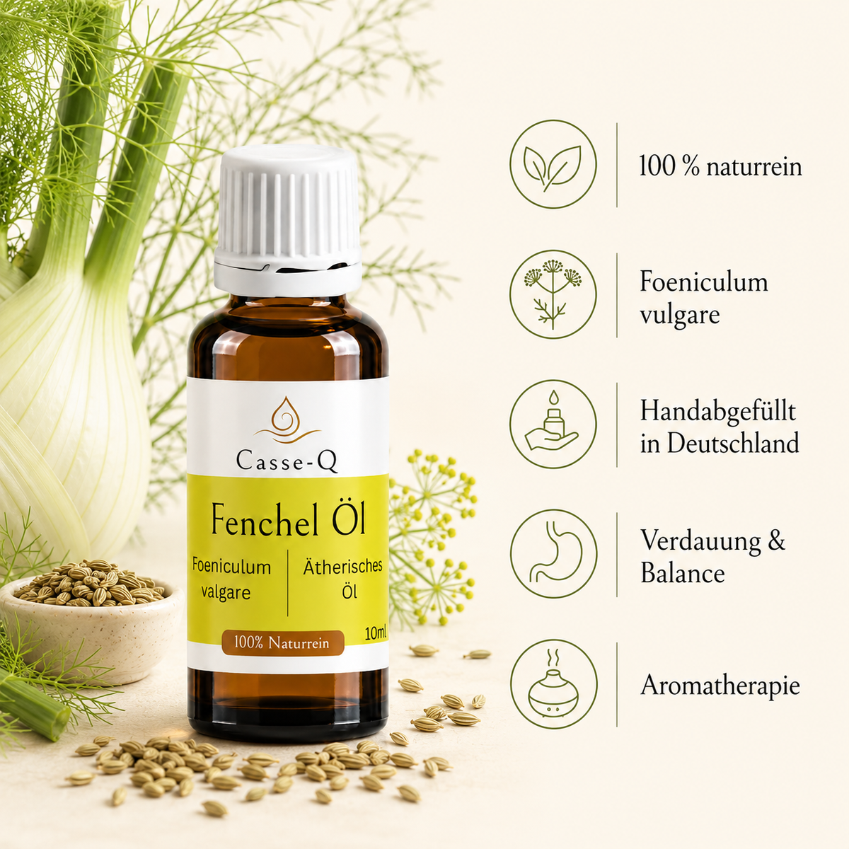 Fenchelöl von Casse-Q – Eigenschaften und Herstellung