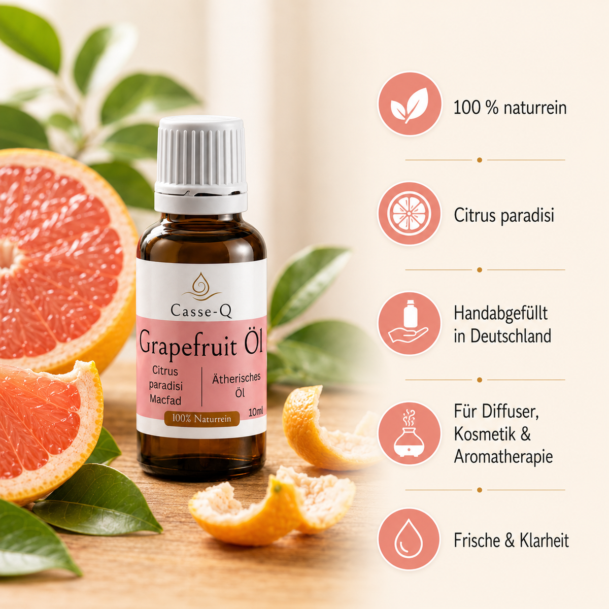 Grapefruitöl von Casse-Q – Eigenschaften und Herstellung