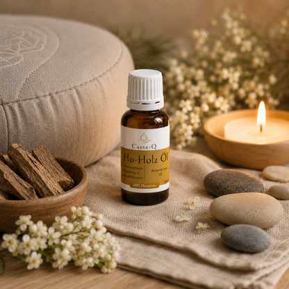 Ho-Holzöl von Casse-Q – stimmungsvolle Wellness-Anwendung