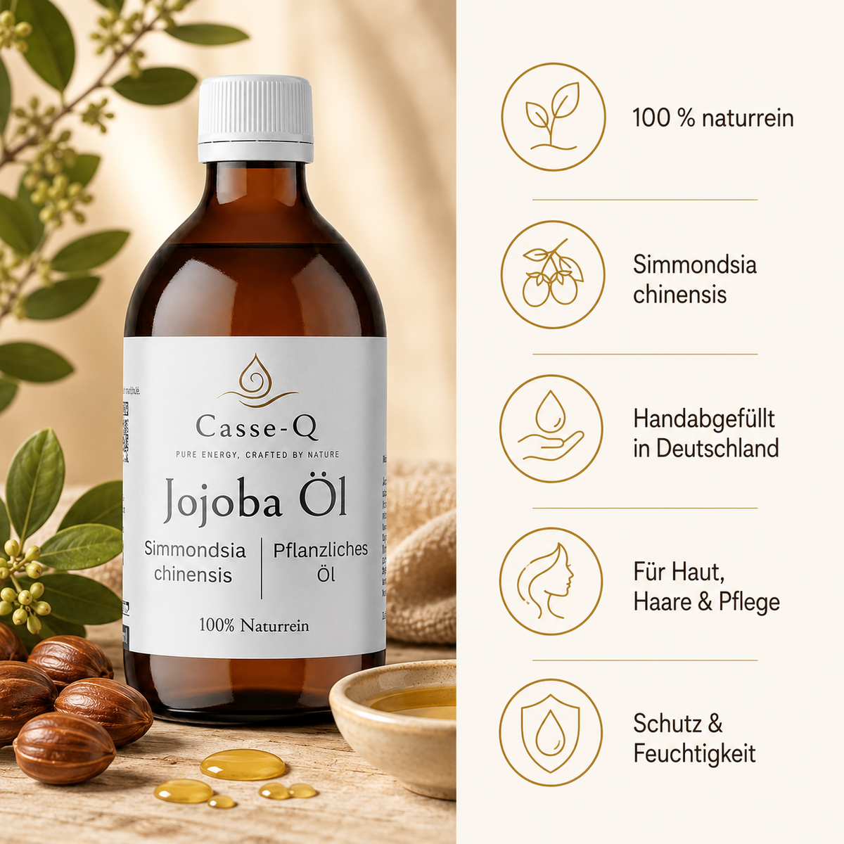 Jojobaöl von Casse-Q – Eigenschaften und Herstellung