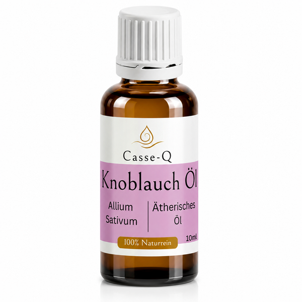 Knoblauchöl von Casse-Q – 10-ml-Produktflasche