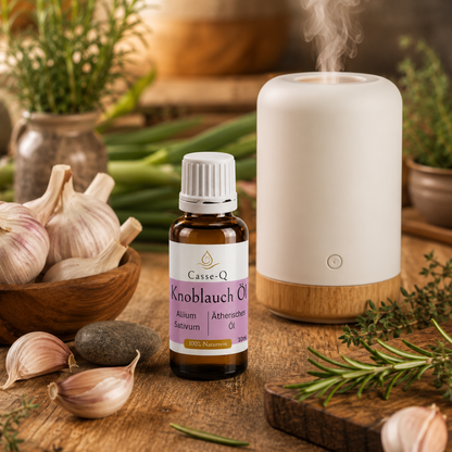 Knoblauchöl von Casse-Q – Anwendung im Aroma-Diffuser