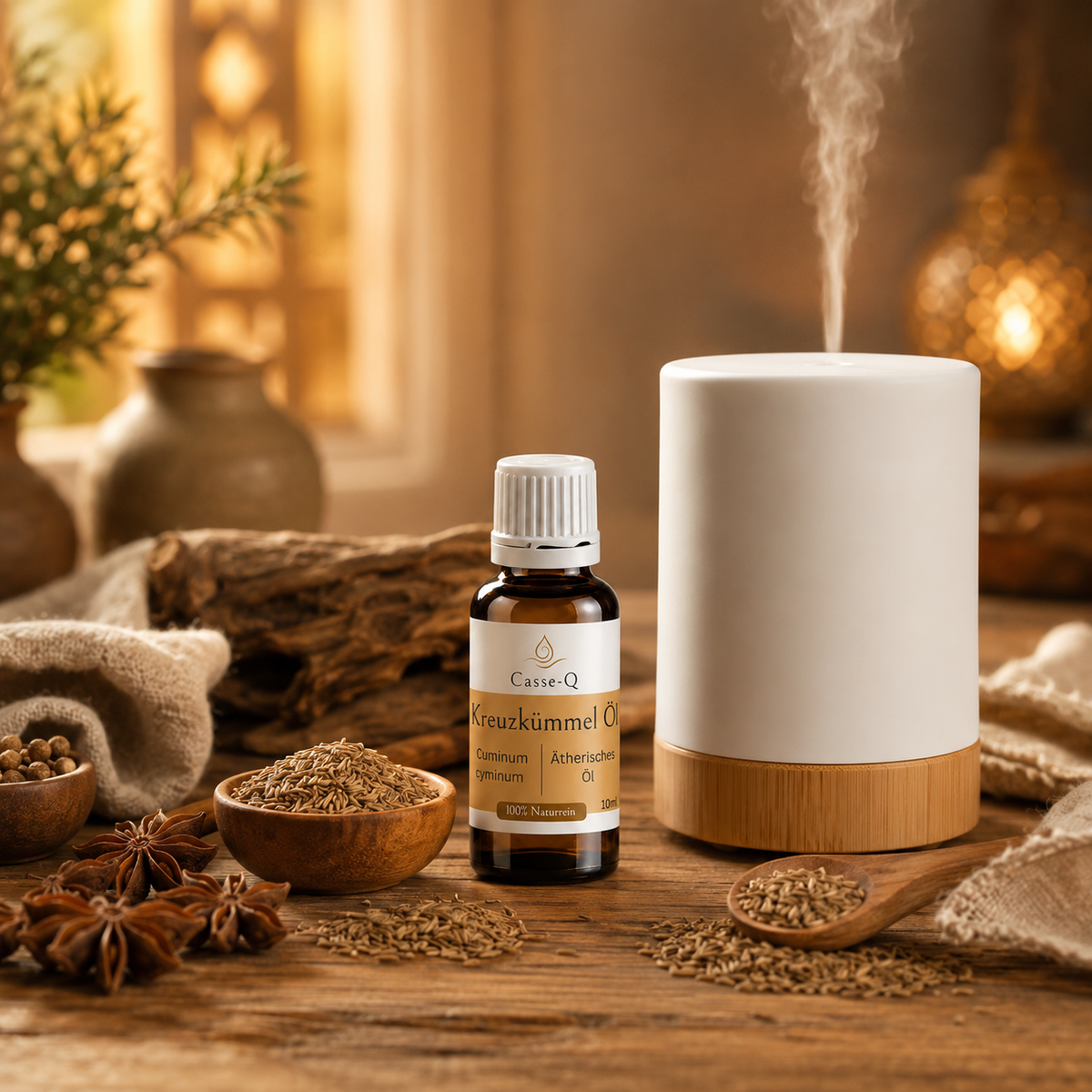 Kreuzkümmelöl von Casse-Q – Anwendung im Aroma-Diffuser
