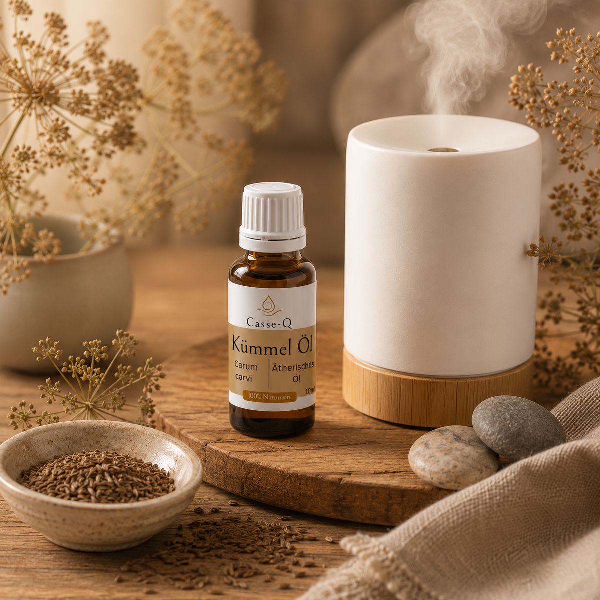 Kümmelöl von Casse-Q – Anwendung im Aroma-Diffuser