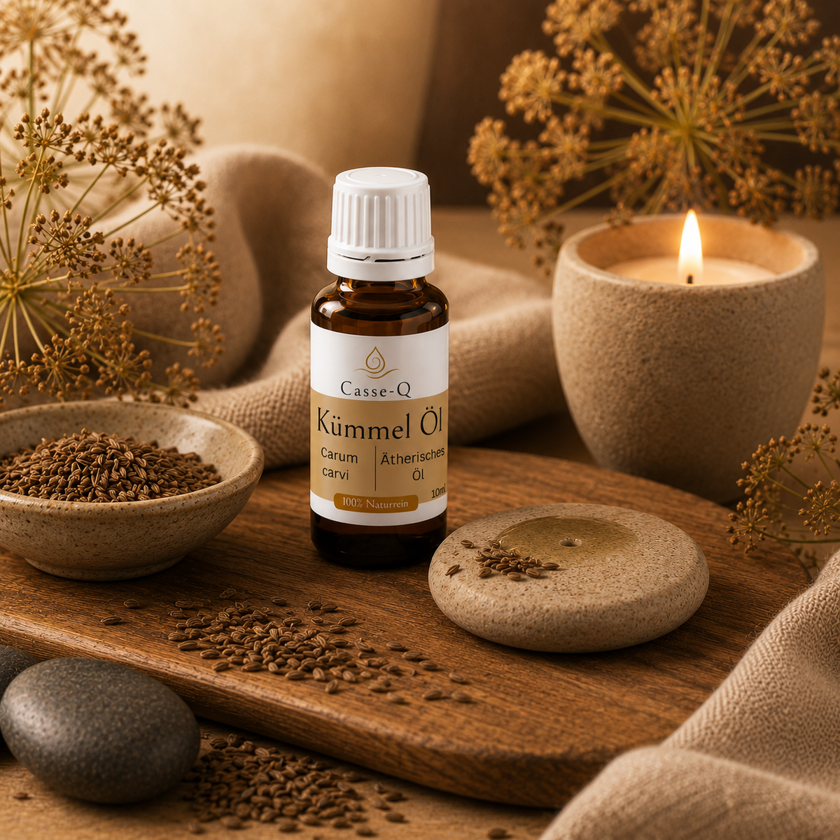 Kümmelöl von Casse-Q – stimmungsvolle Wellness-Anwendung
