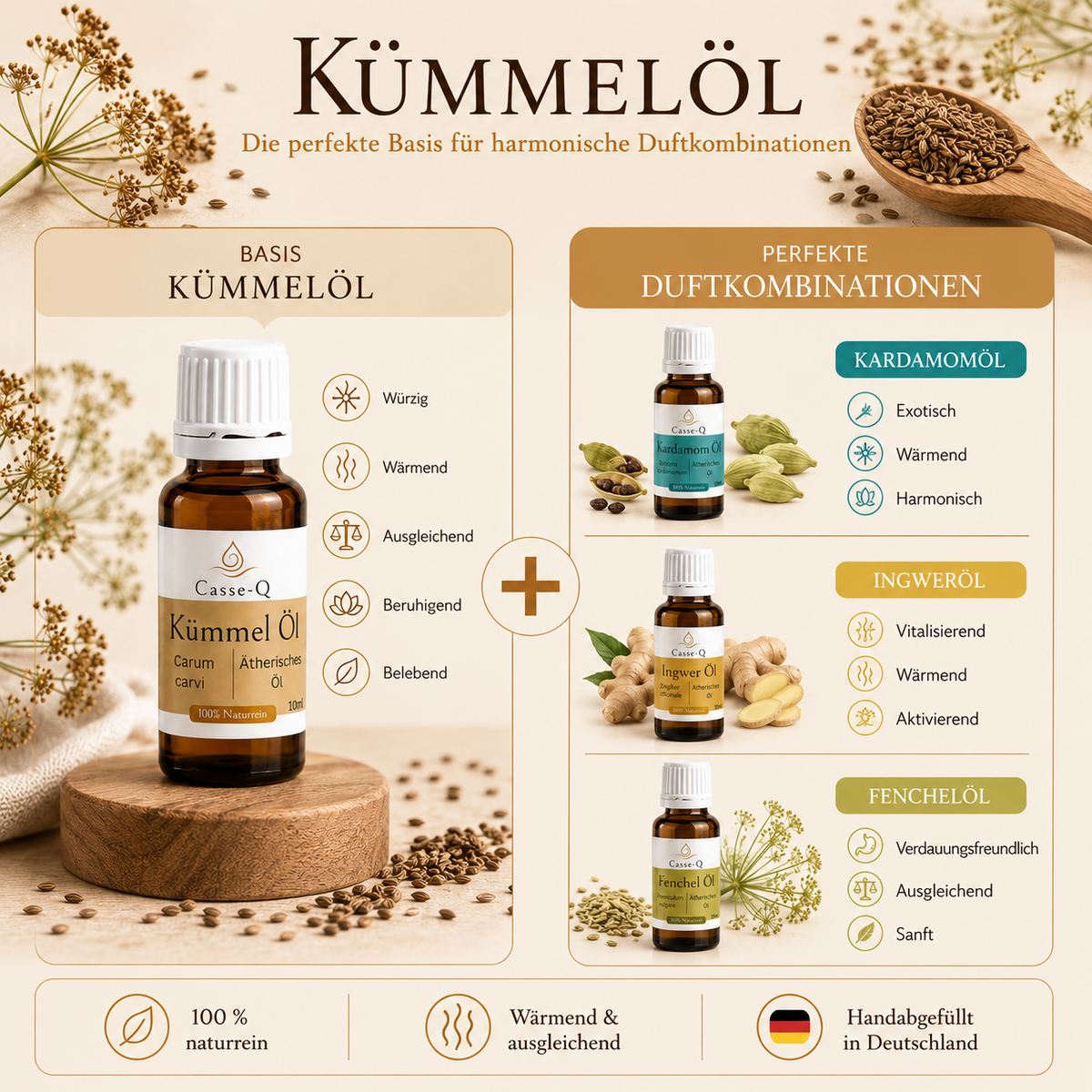 Kümmelöl von Casse-Q – passende Duftkombinationen