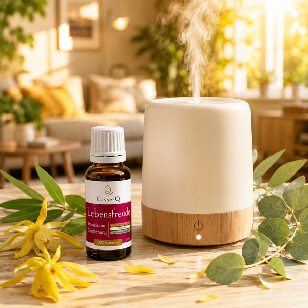 Lebensfreude Ölmischung von Casse-Q – Anwendung im Aroma-Diffuser