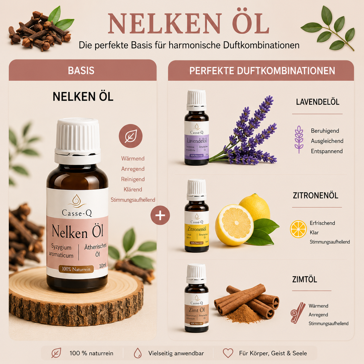 Nelkenöl von Casse-Q – passende Duftkombinationen