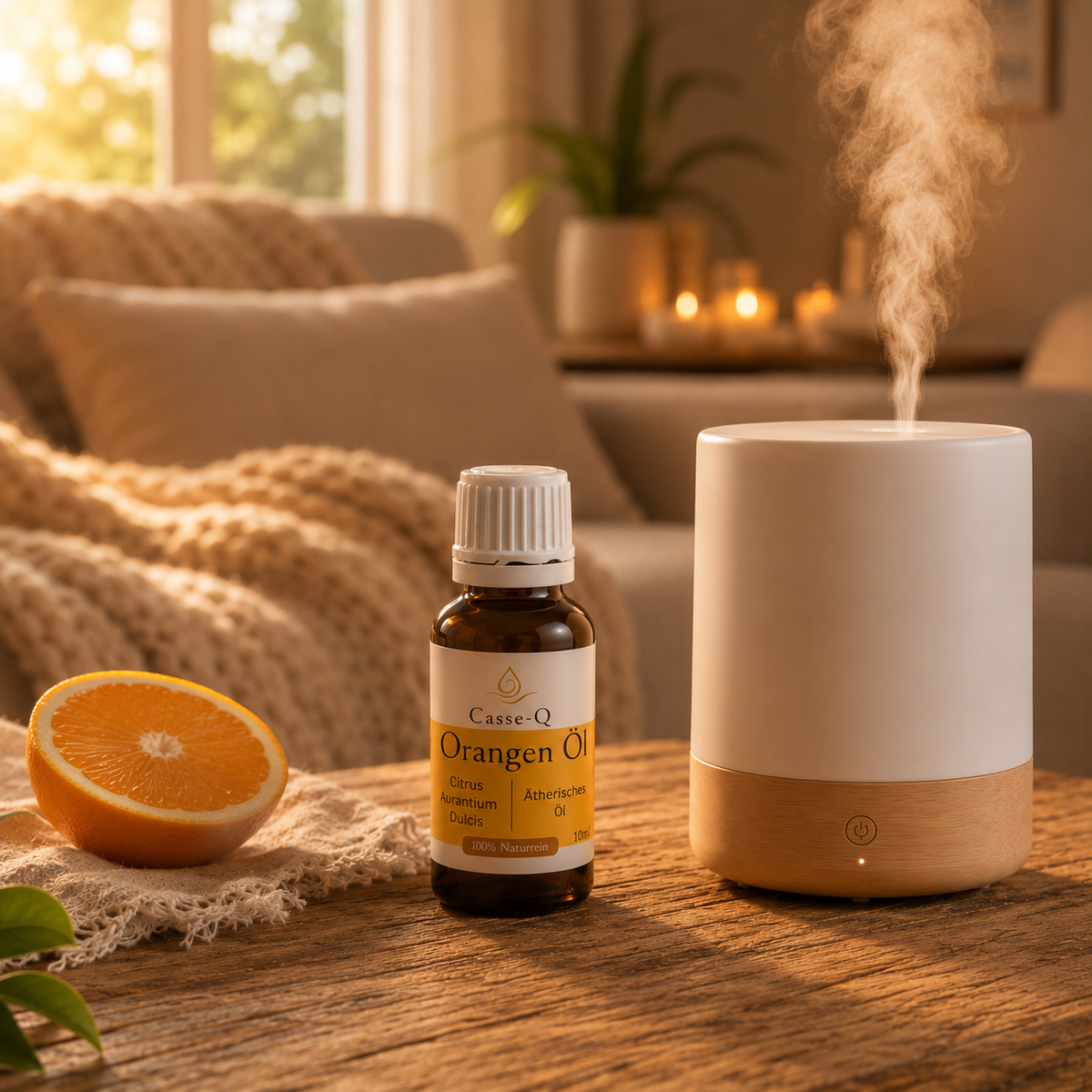 Orangenöl von Casse-Q – stimmungsvolle Wellness-Anwendung