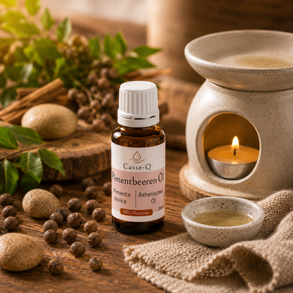 Pimentbeerenöl von Casse-Q – stimmungsvolle Wellness-Anwendung