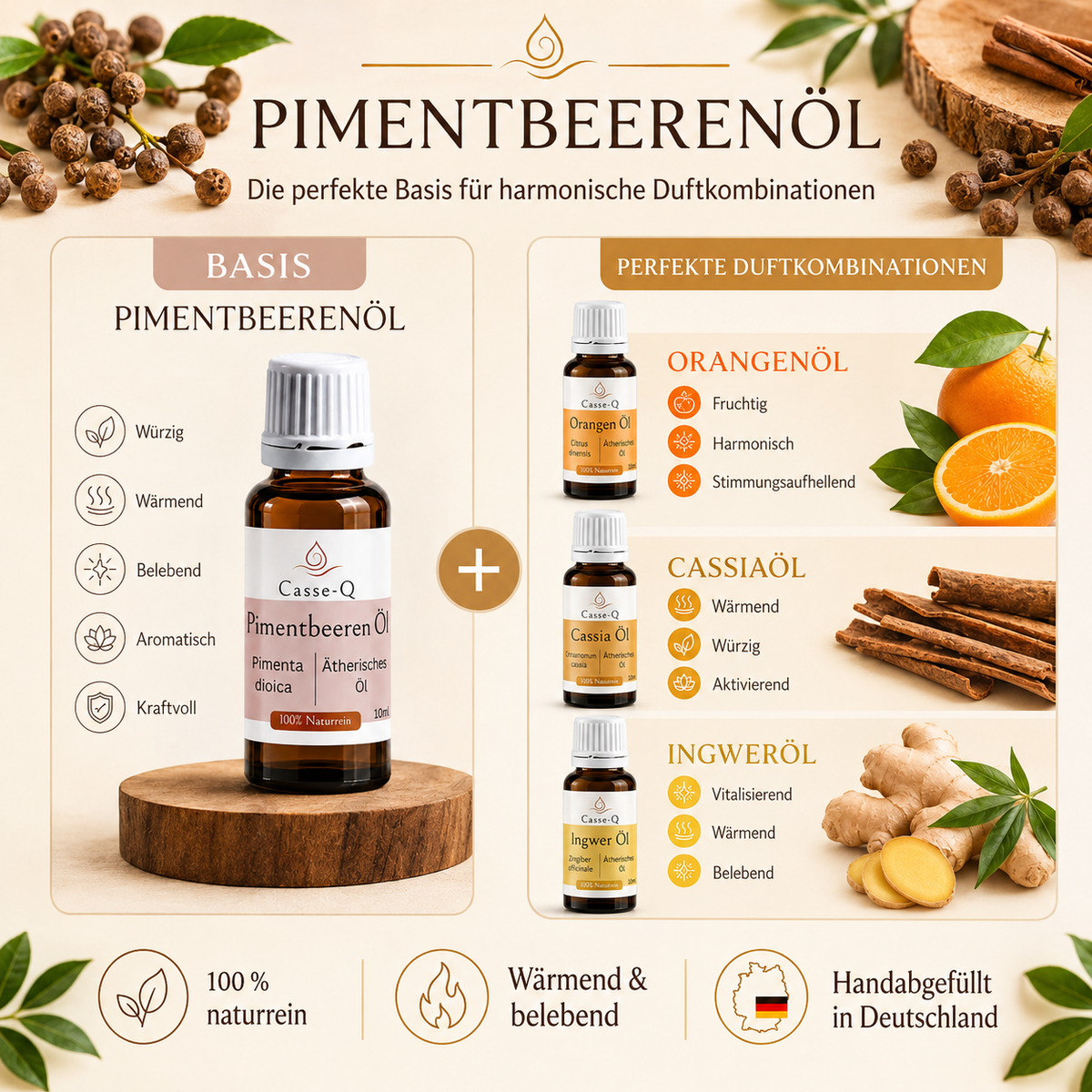 Pimentbeerenöl von Casse-Q – passende Duftkombinationen