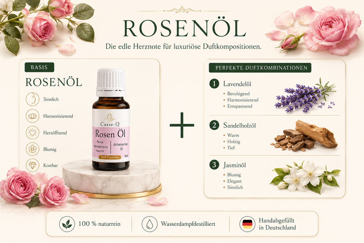 Rosenöl von Casse-Q – Eigenschaften und Herstellung