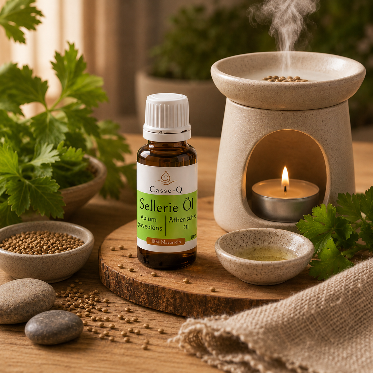 Sellerieöl von Casse-Q – stimmungsvolle Wellness-Anwendung
