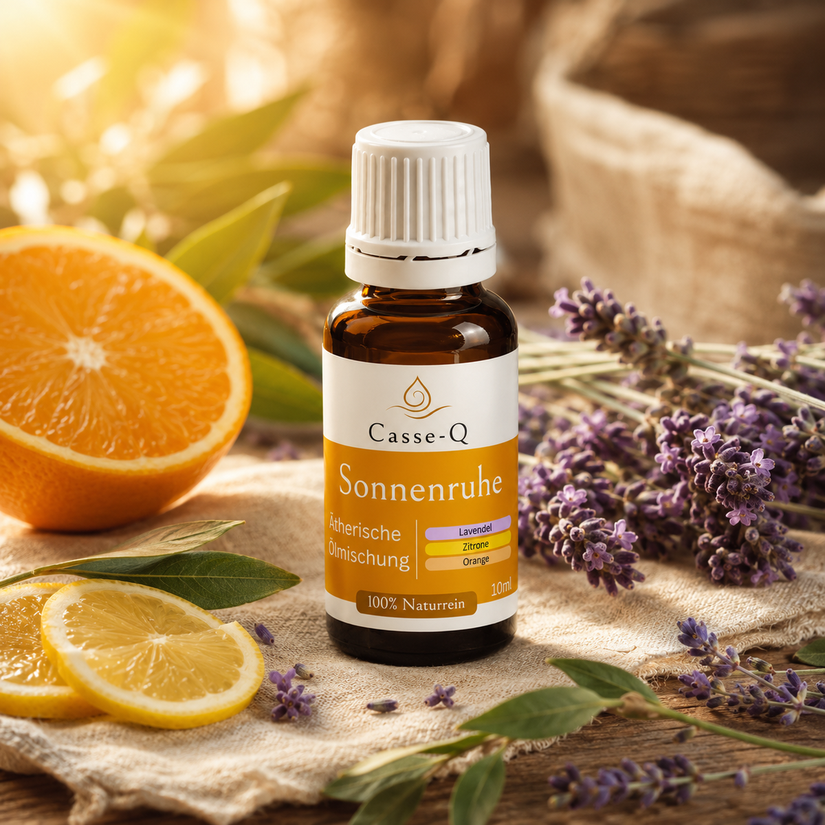 Sonnenruhe Ölmischung von Casse-Q – stimmungsvolle Wellness-Anwendung