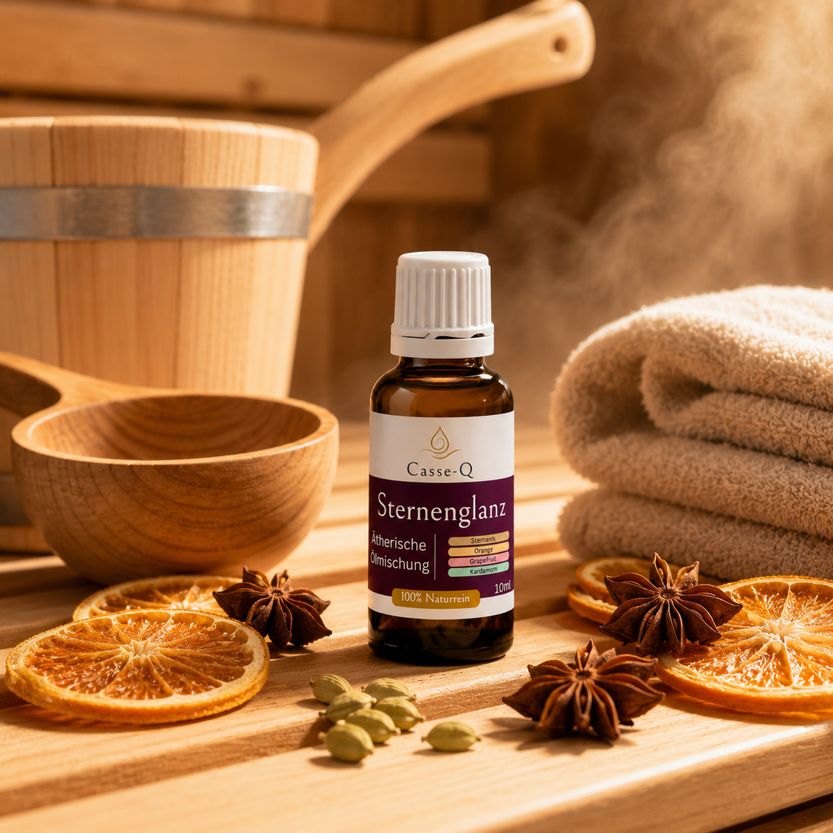 Sternenglanz Ölmischung von Casse-Q – stimmungsvolle Wellness-Anwendung