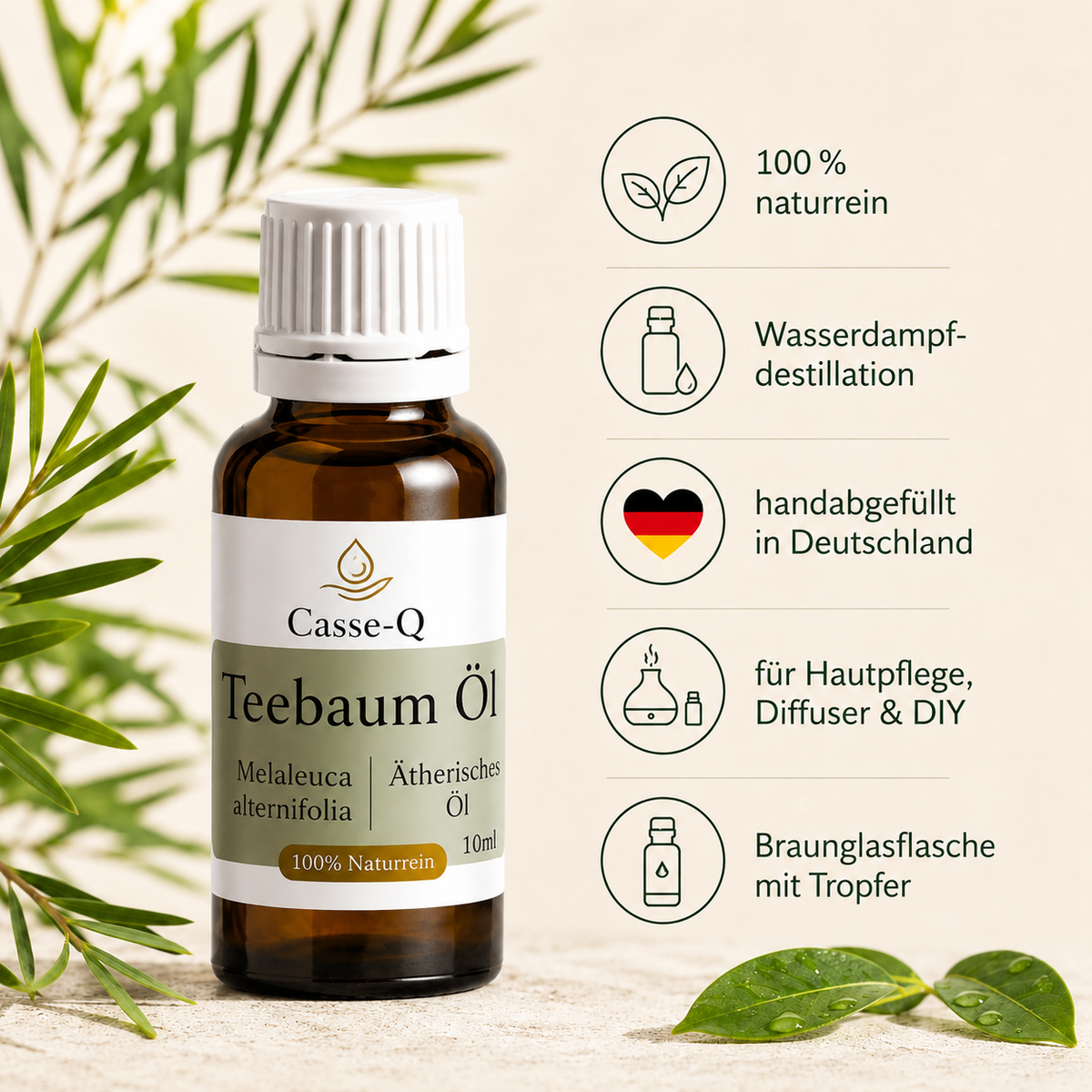 Teebaumöl von Casse-Q – Eigenschaften und Herstellung
