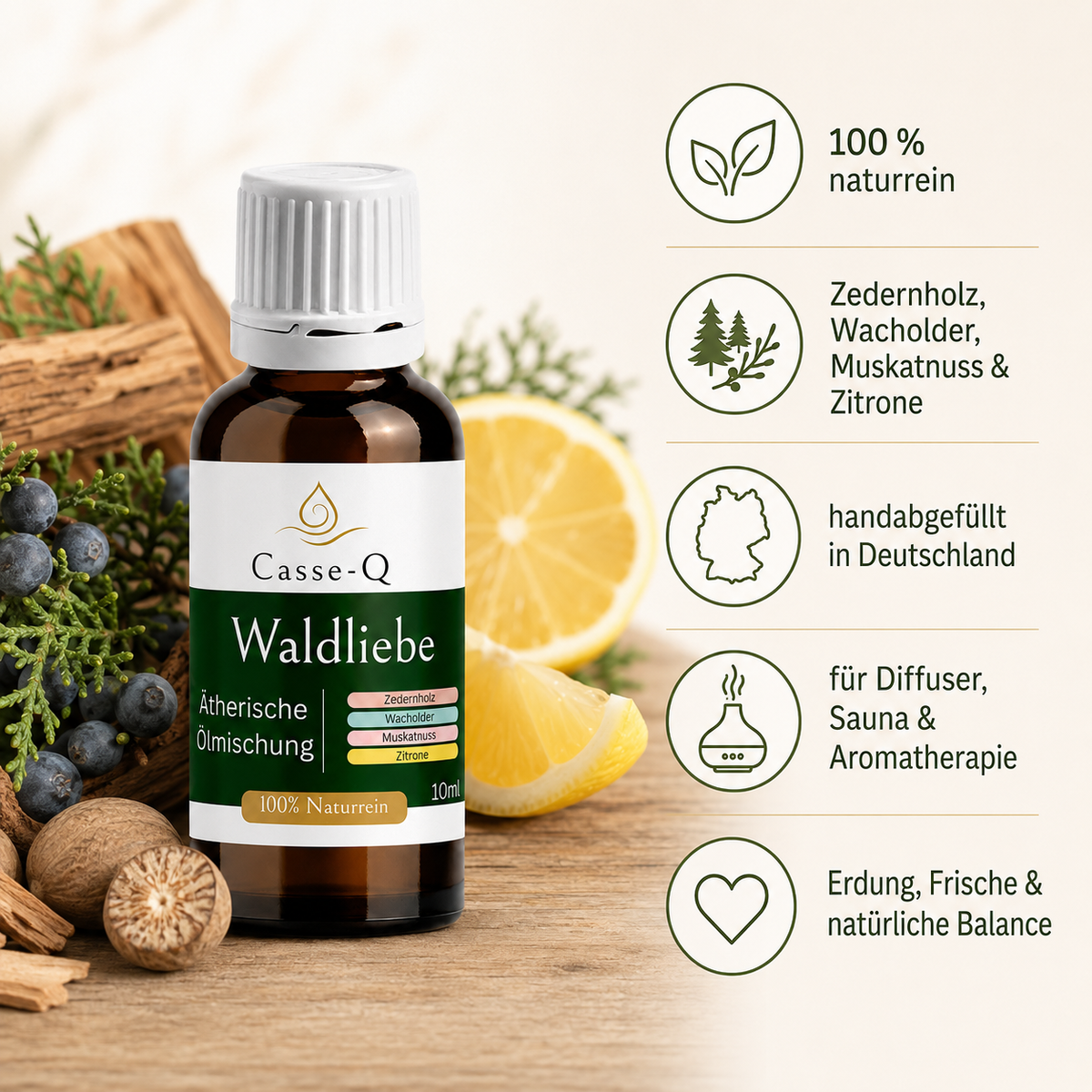 Waldliebe Ölmischung von Casse-Q – Eigenschaften und Herstellung