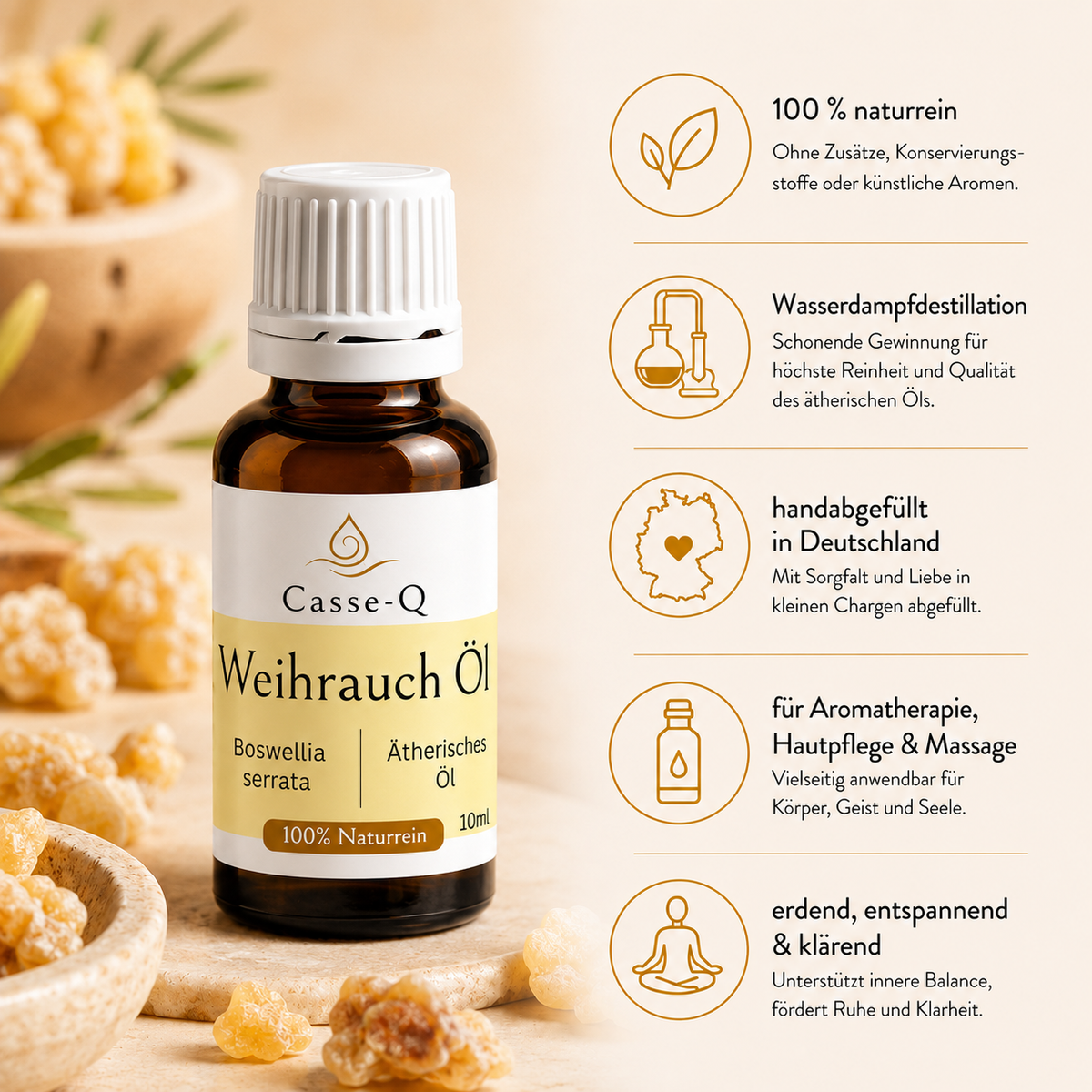 Weihrauchöl von Casse-Q – Eigenschaften und Herstellung