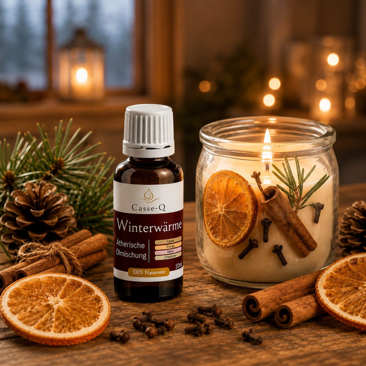 Winterwärme Ölmischung von Casse-Q – stimmungsvolle Wellness-Anwendung