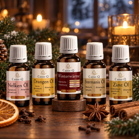 Casse-Q Winter Magic Set: clove, orange, Winterwärme, star anise and cinnamon leaf, 10 ml each