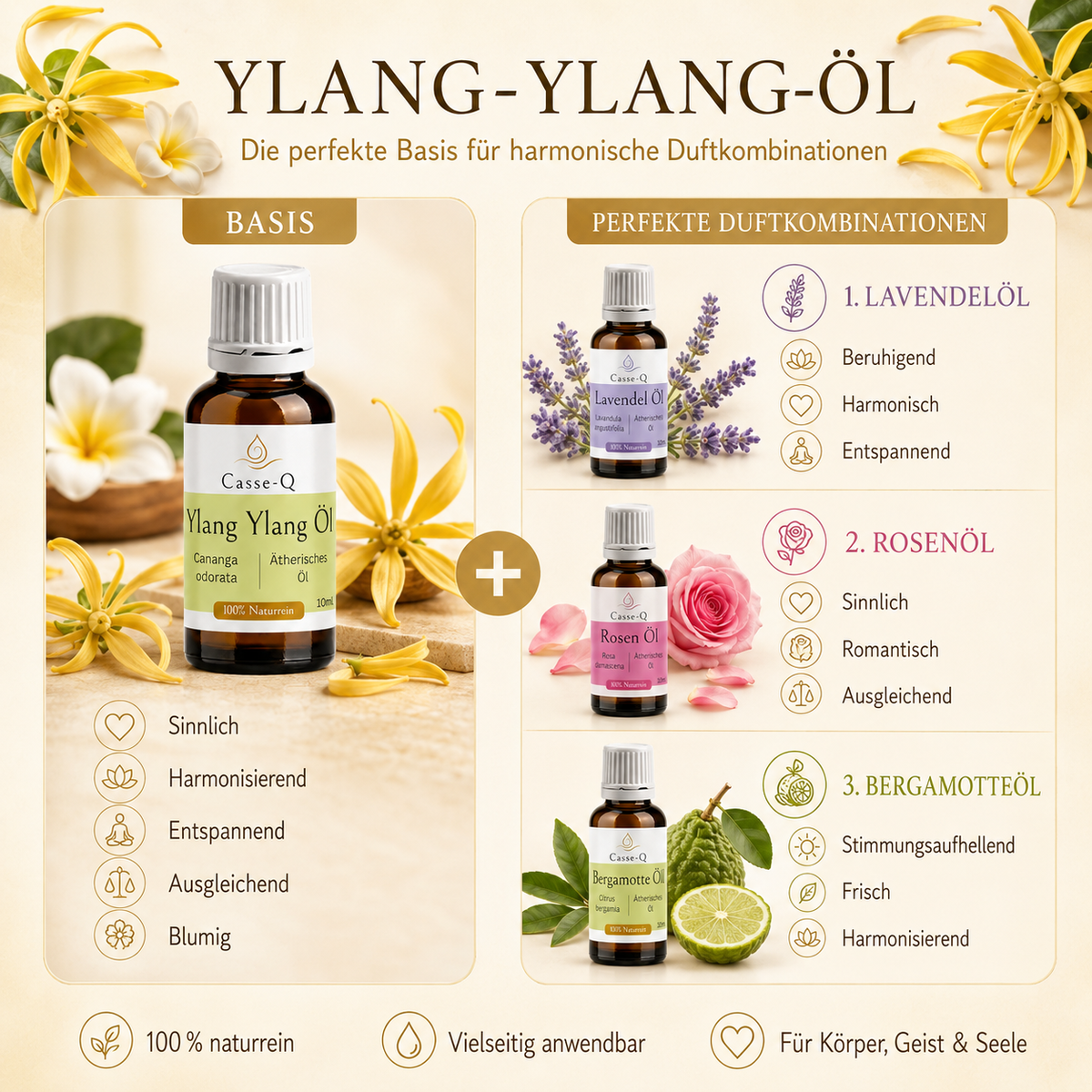 Ylang-Ylang-Öl von Casse-Q – passende Duftkombinationen
