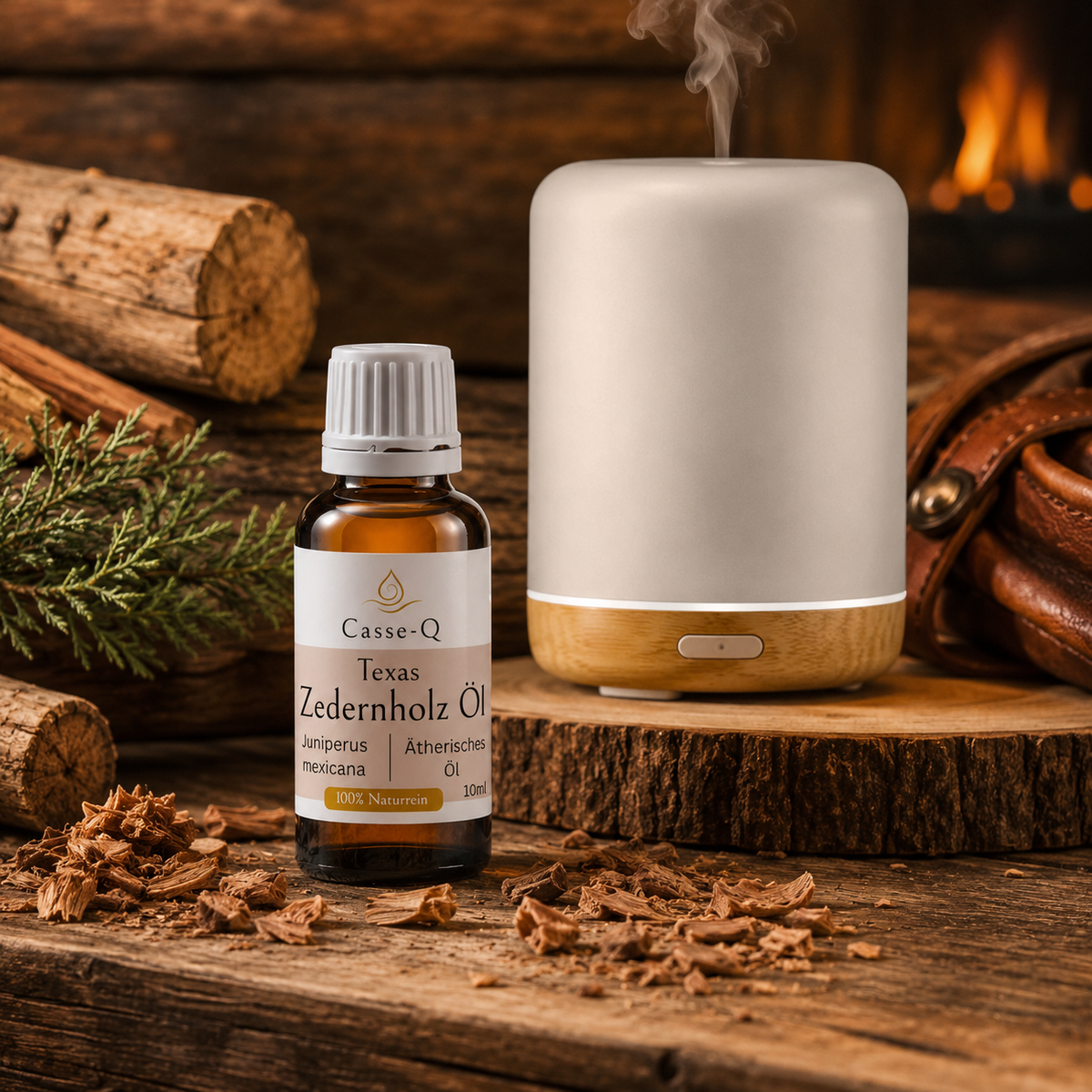 Zedernholzöl Texas von Casse-Q – Anwendung im Aroma-Diffuser