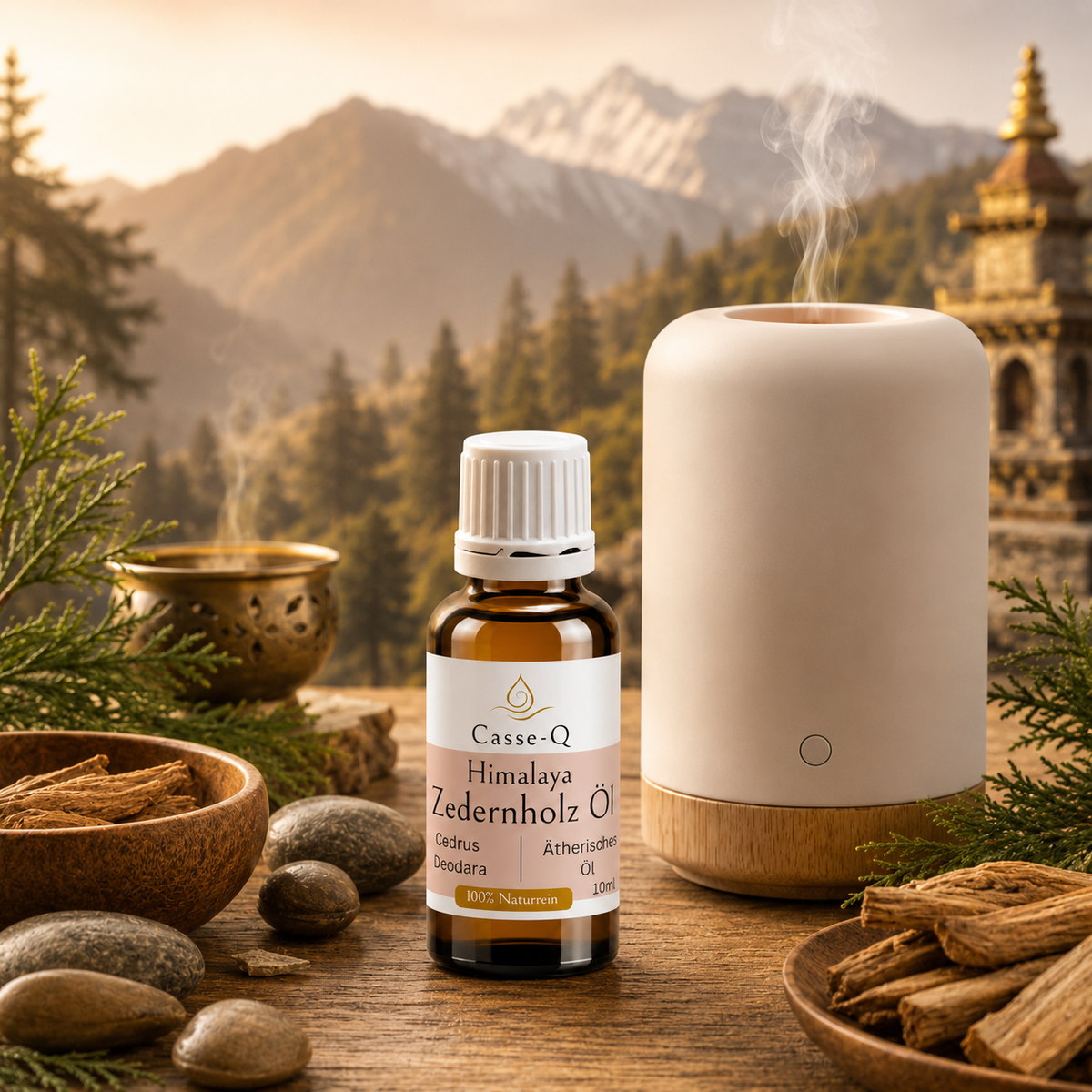 Zedernholzöl Virginia von Casse-Q – Anwendung im Aroma-Diffuser
