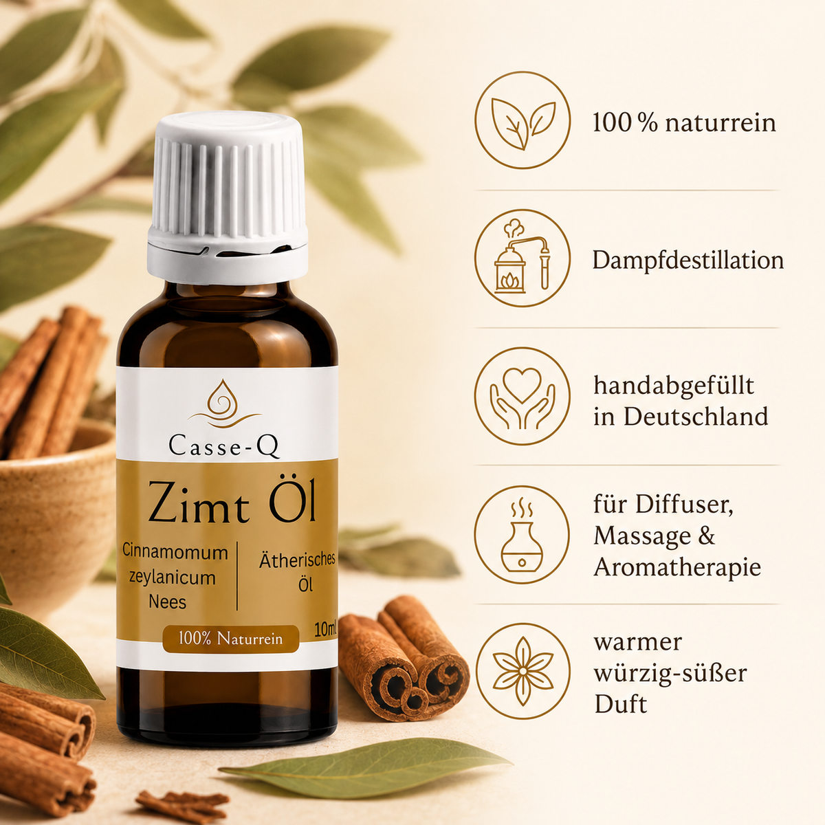 Zimtblätteröl von Casse-Q – Eigenschaften und Herstellung