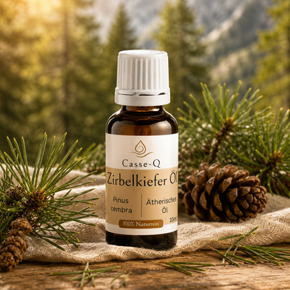 Zirbelkieferöl von Casse-Q – stimmungsvolle Wellness-Anwendung